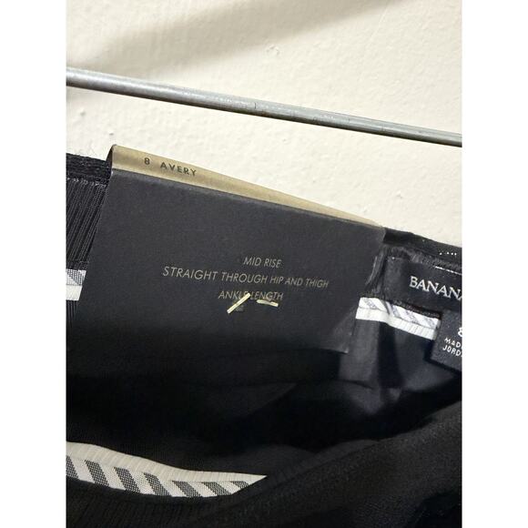 Banana Republic Straight Fit Avery Pant Black Gold Sparkle Size 8 New - Picture 5 of 5